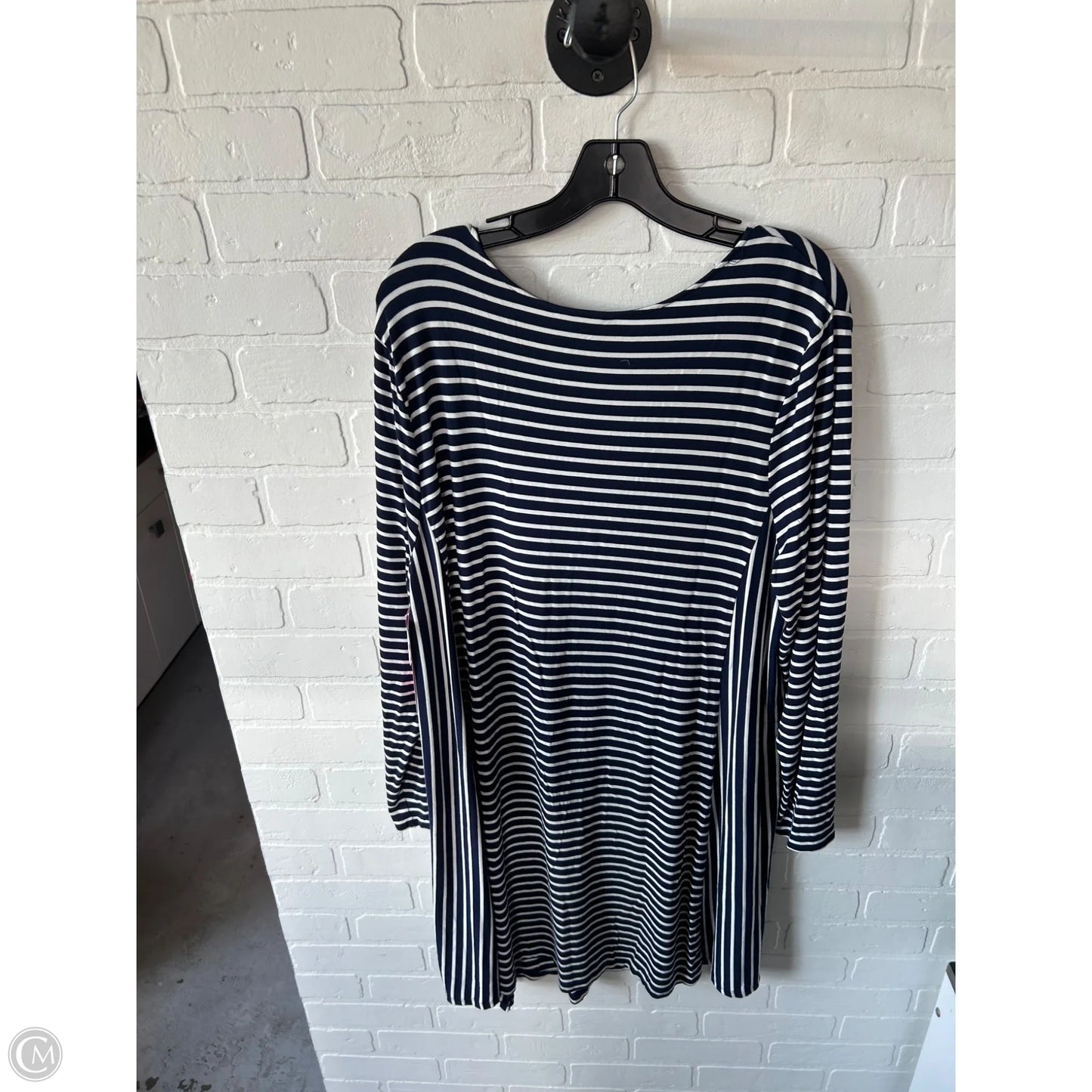 Dress Casual Short By Intro In Blue & White, Size: Xl