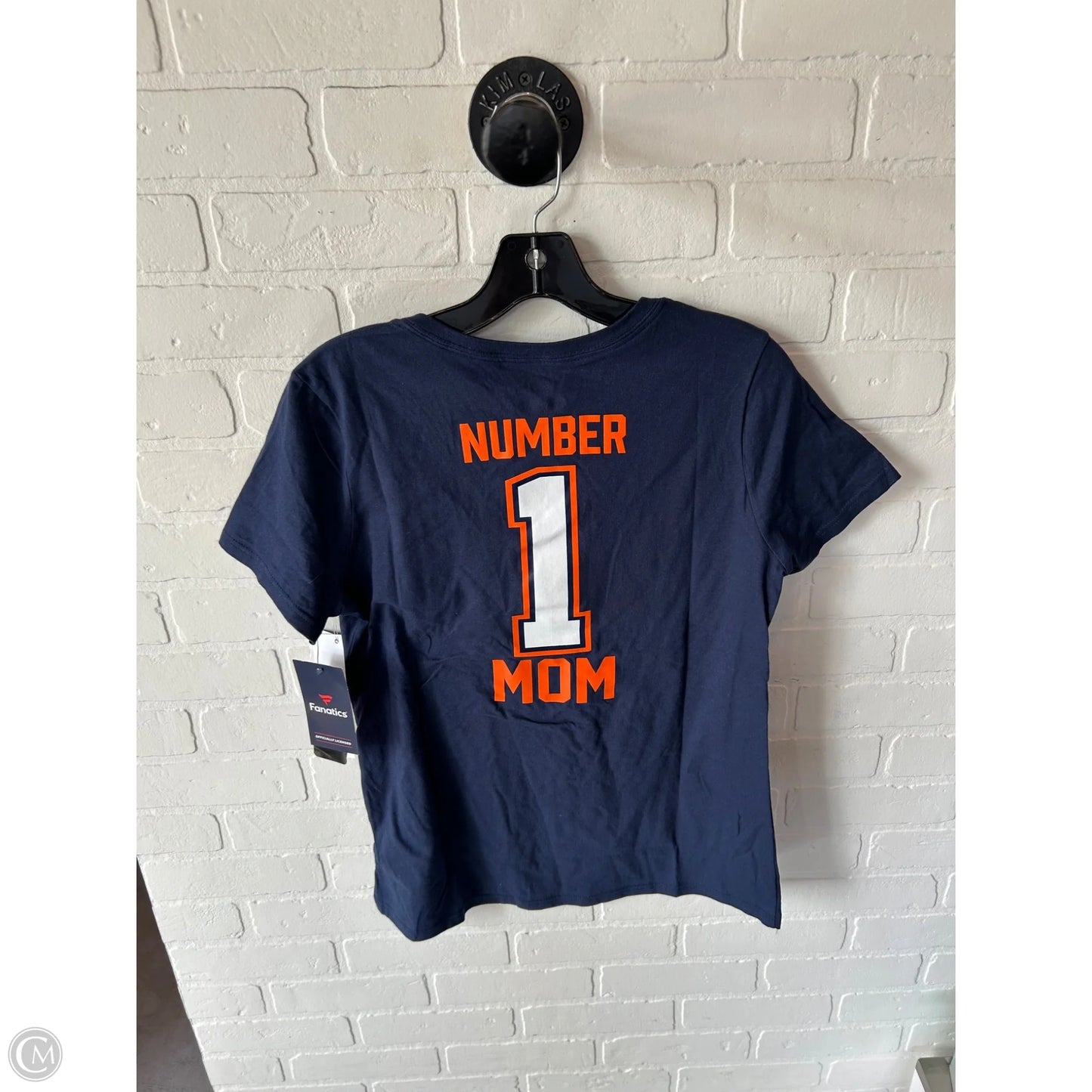 Top Short Sleeve Basic By Clothes Mentor In Blue & Orange, Size: M