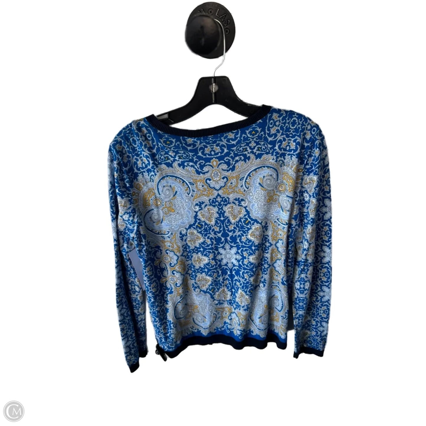 Sweater Cardigan By Talbots In Blue, Size: M