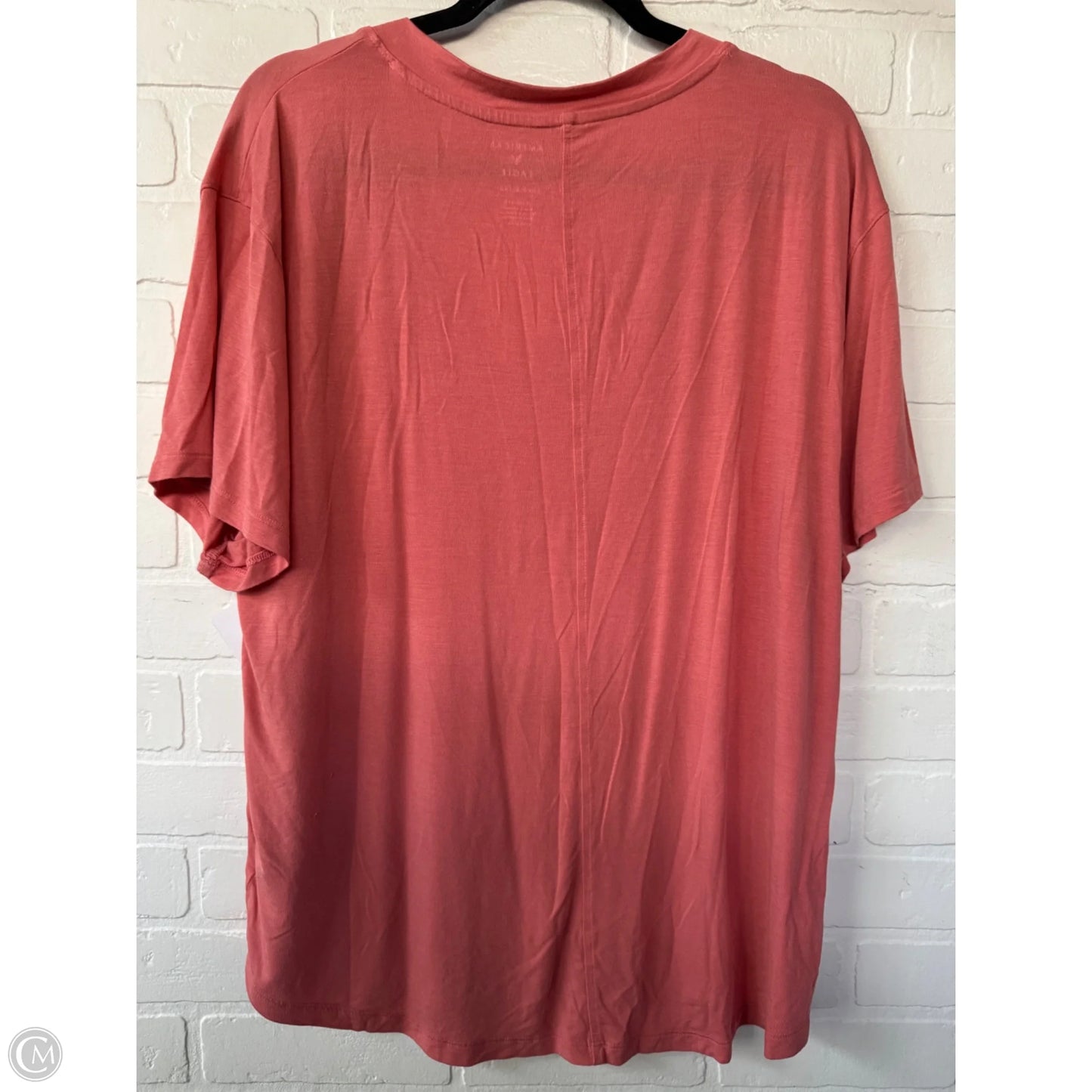 Top Short Sleeve Basic By American Eagle In Pink, Size: Xl