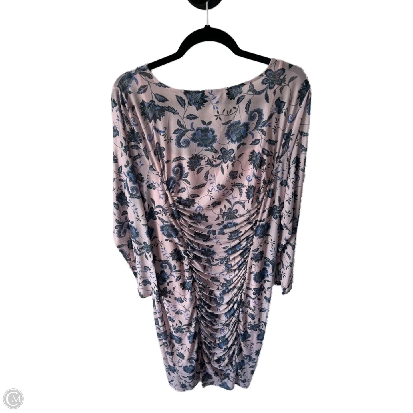 Dress Casual Midi By Eloquii In Blue & Pink, Size: 2x