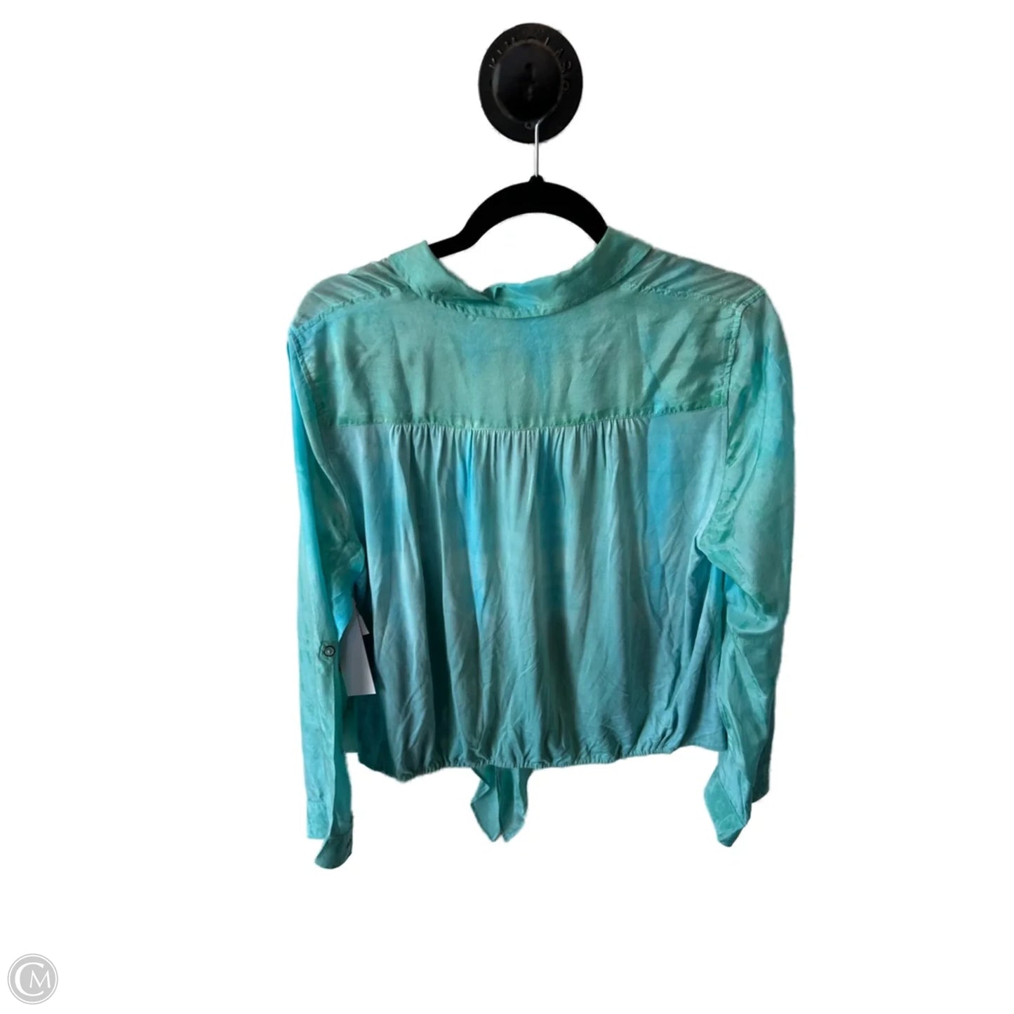 Top Long Sleeve By Chicos In Blue & Green, Size: M