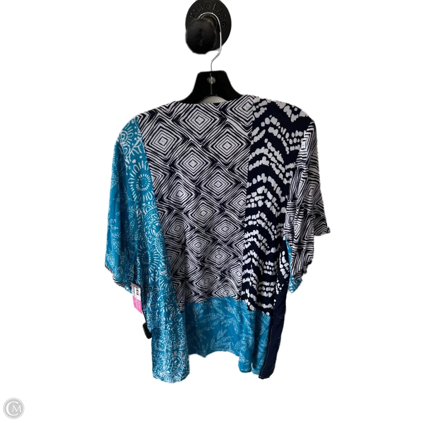 Kimono By Chicos In Blue & White, Size: S
