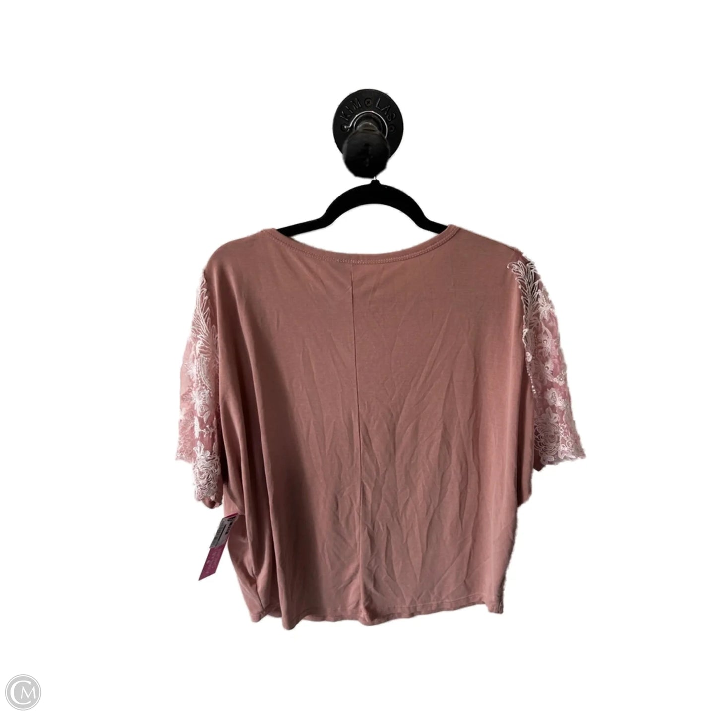 Top Short Sleeve By Vocal In Pink, Size: S