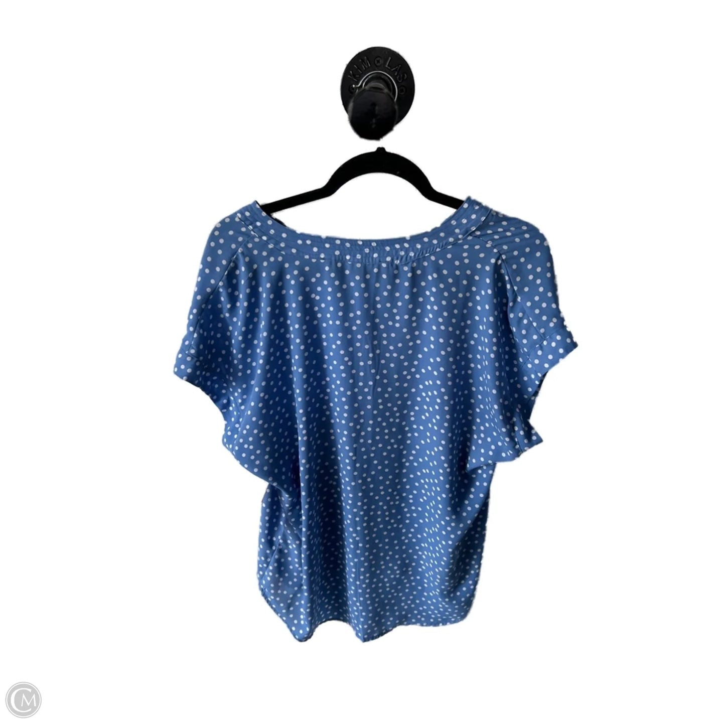 Top Short Sleeve By Cynthia Steffe In Blue & White, Size: L