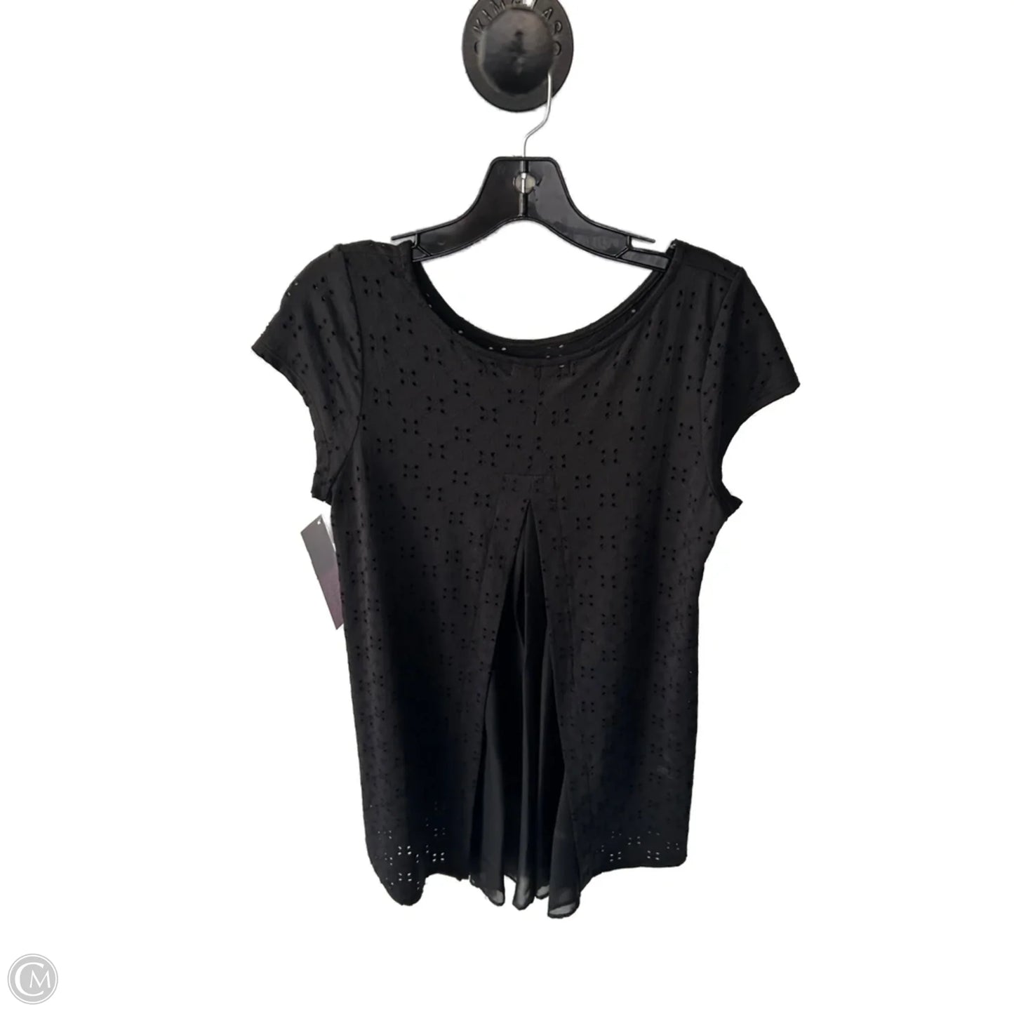Top Short Sleeve By Pebble And Stone In Black, Size: Xl