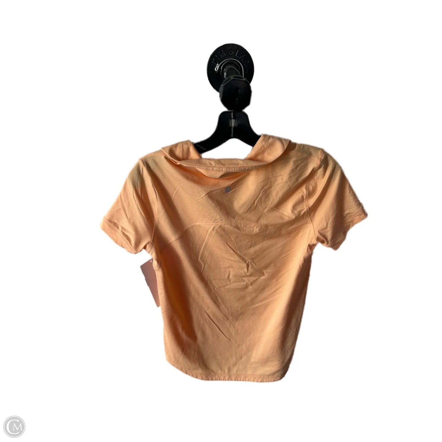 Athletic Top Short Sleeve By Lululemon In Orange, Size: S