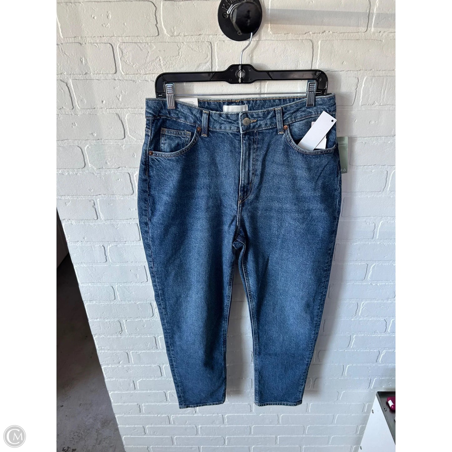 Jeans Straight By H&m In Blue Denim, Size: 10