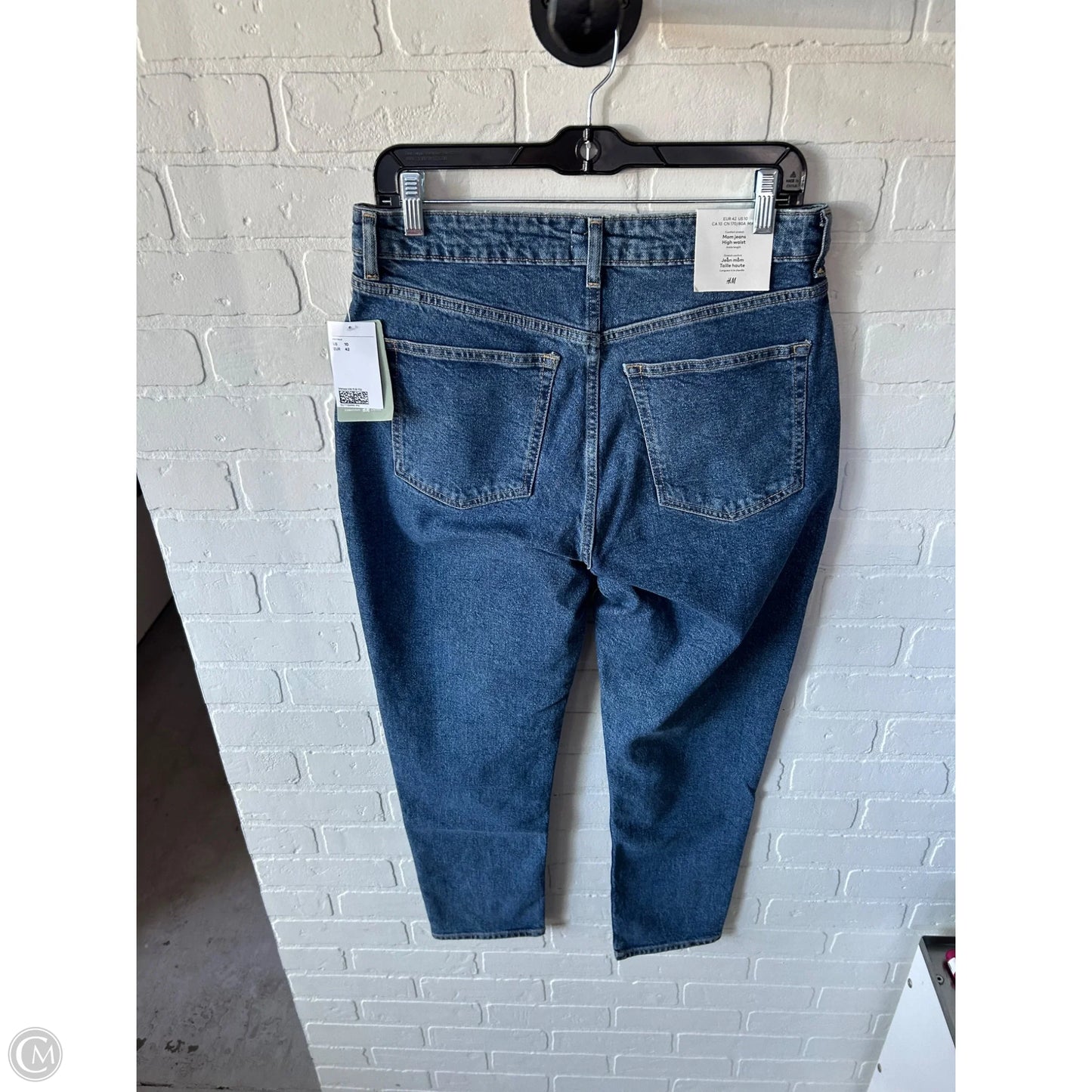 Jeans Straight By H&m In Blue Denim, Size: 10