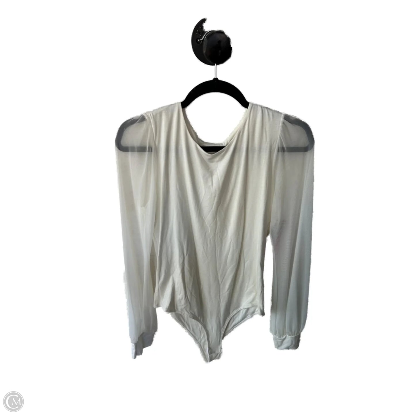 Bodysuit By Clothes Mentor In White, Size: L