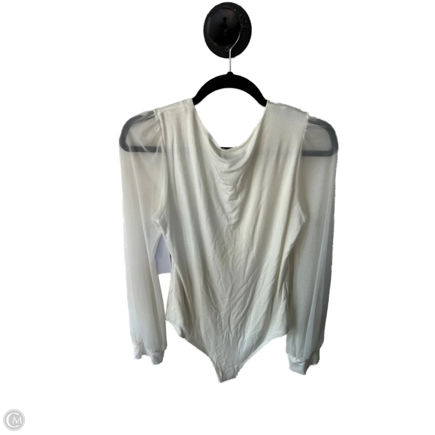 Bodysuit By Clothes Mentor In White, Size: L