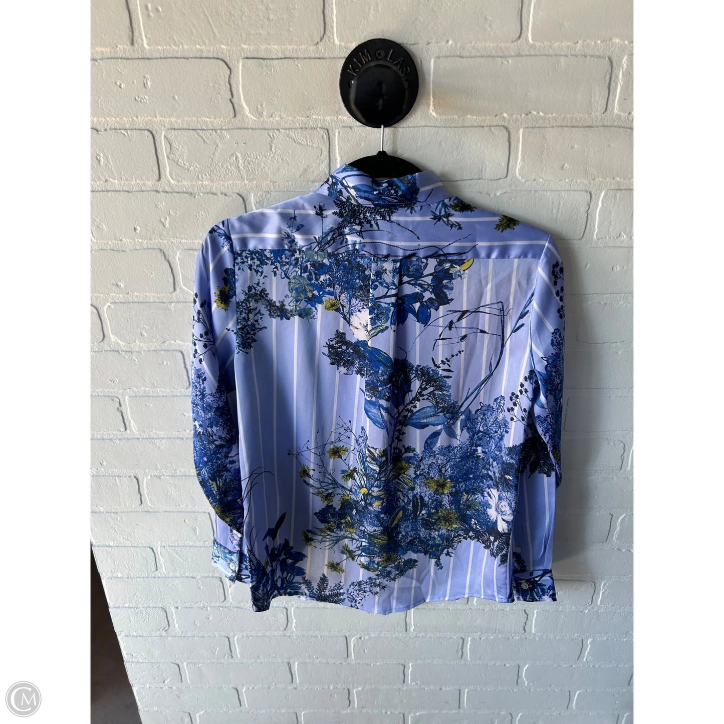 Top Long Sleeve By Banana Republic In Blue, Size: Xsp