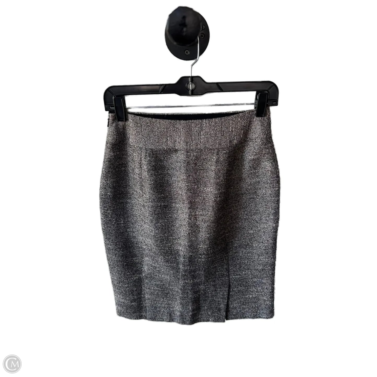 Skirt Midi By Banana Republic In Black & Silver, Size: 0