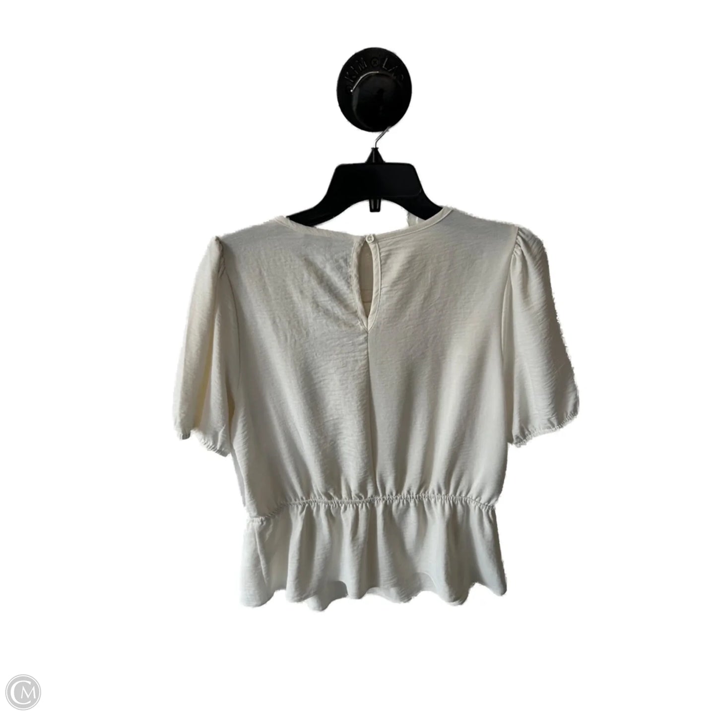Top Short Sleeve By Nine West In Cream, Size: L