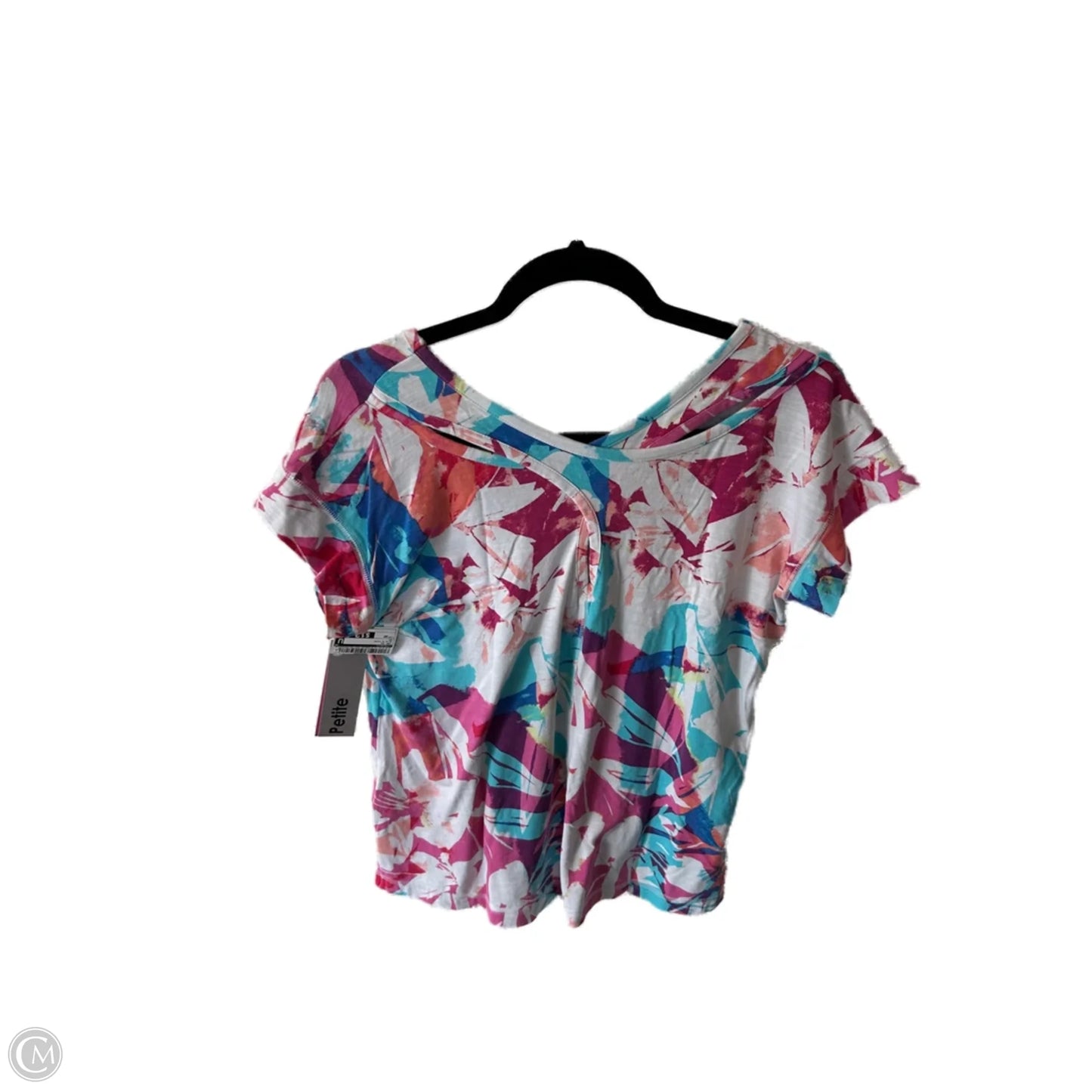 Top Short Sleeve By Talbots In Blue & Pink, Size: Mp