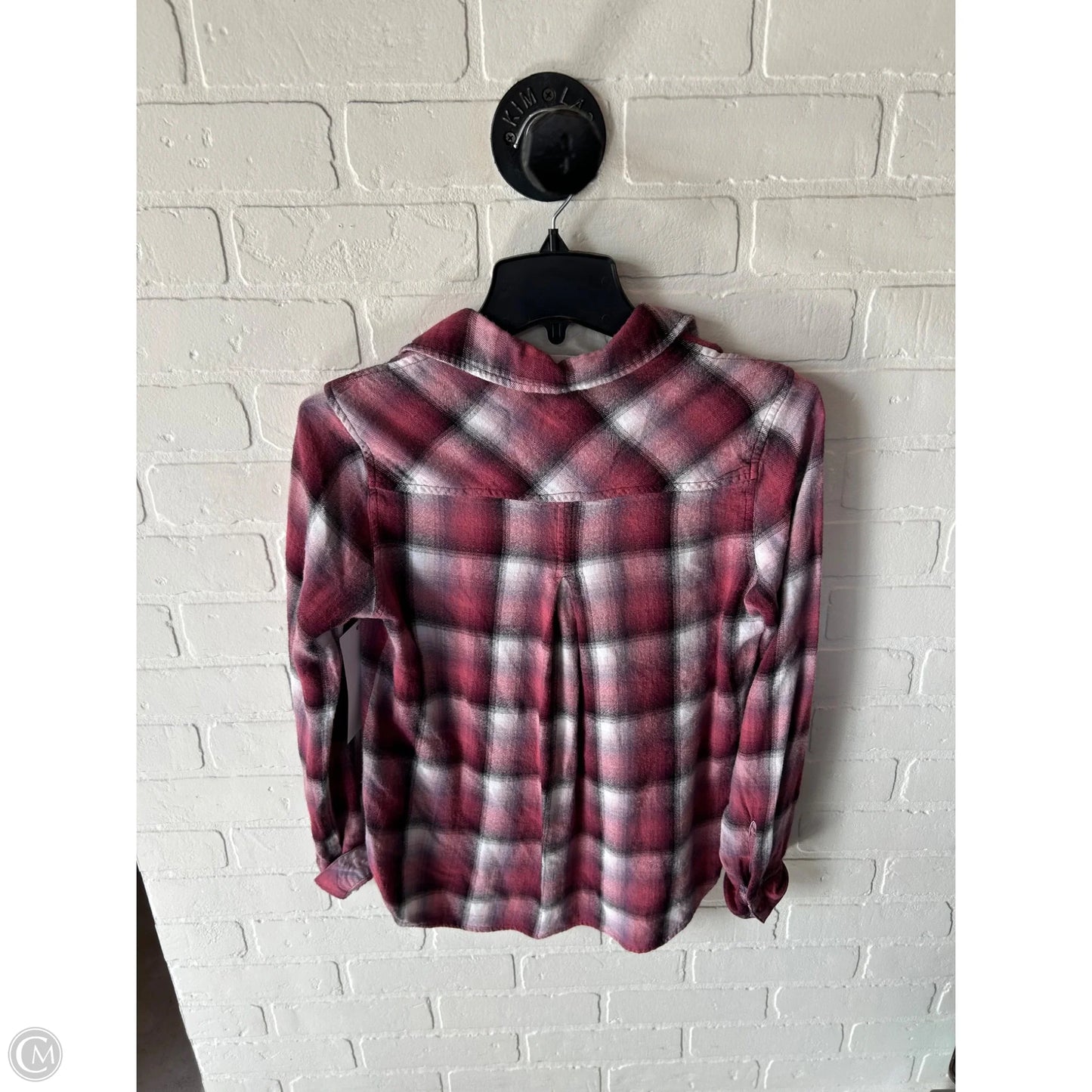 Top Long Sleeve By Bella Dahl In Pink & White, Size: Xs