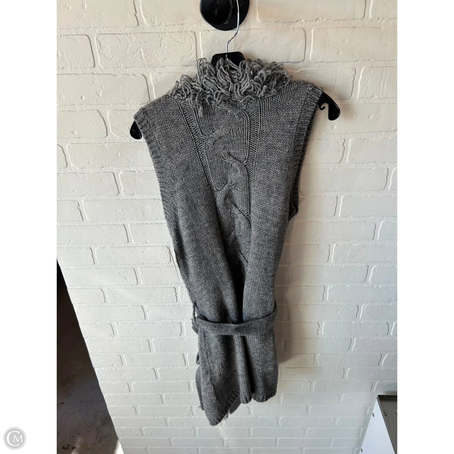 Vest Sweater By Arden B In Grey, Size: M