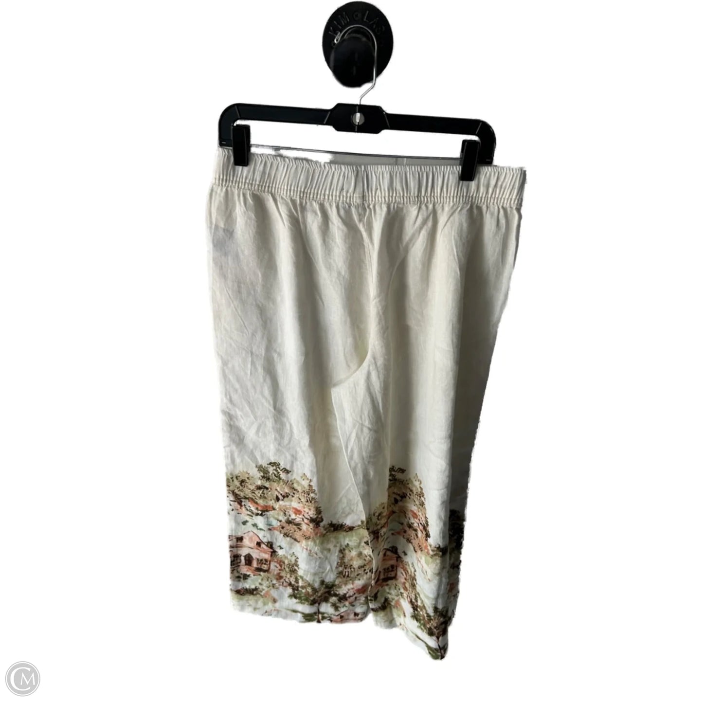 Pants Linen By Tahari In Brown & Cream, Size: 12