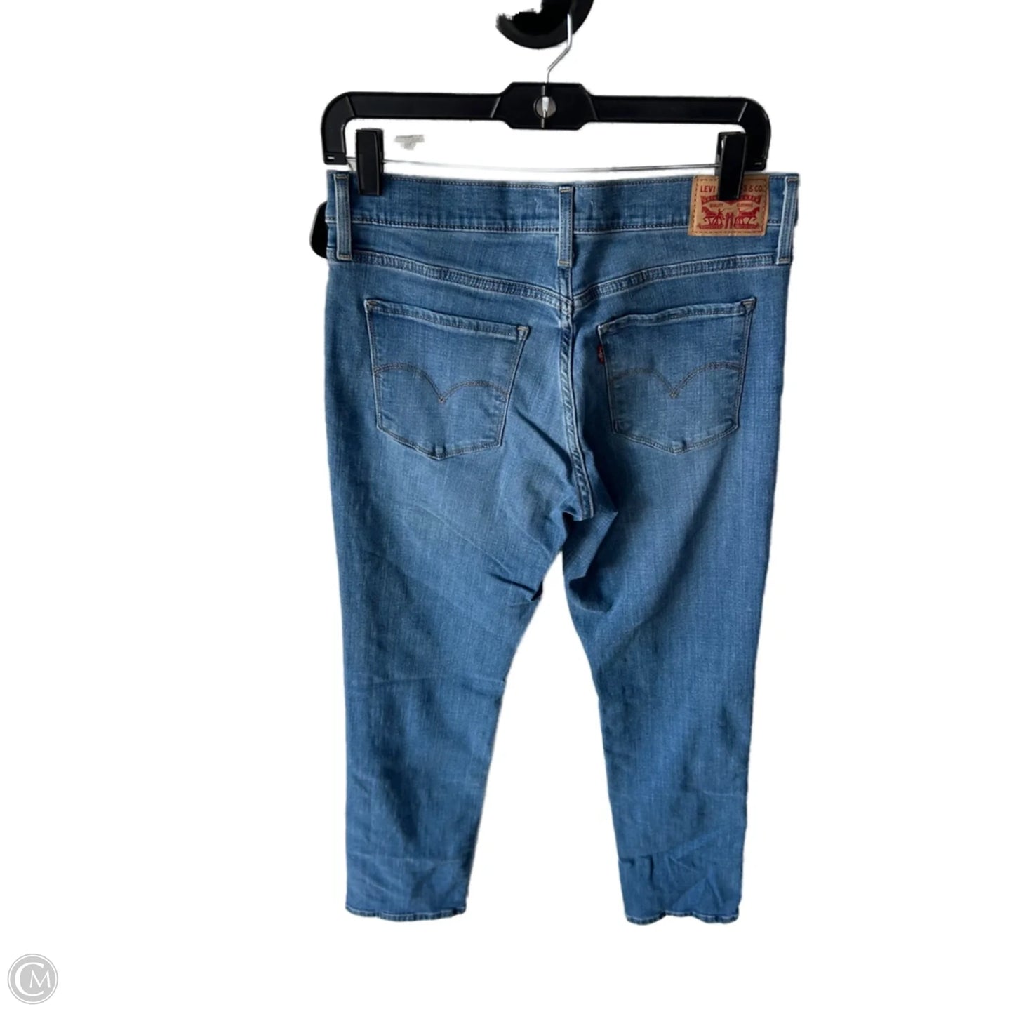 Jeans Straight By Levis In Blue Denim, Size: 10