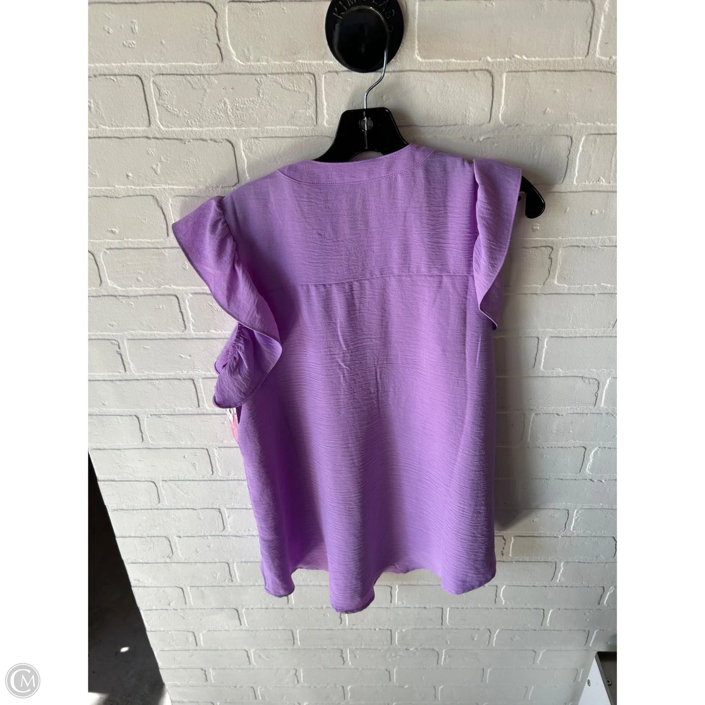 Top Short Sleeve By Zenana In Purple, Size: M