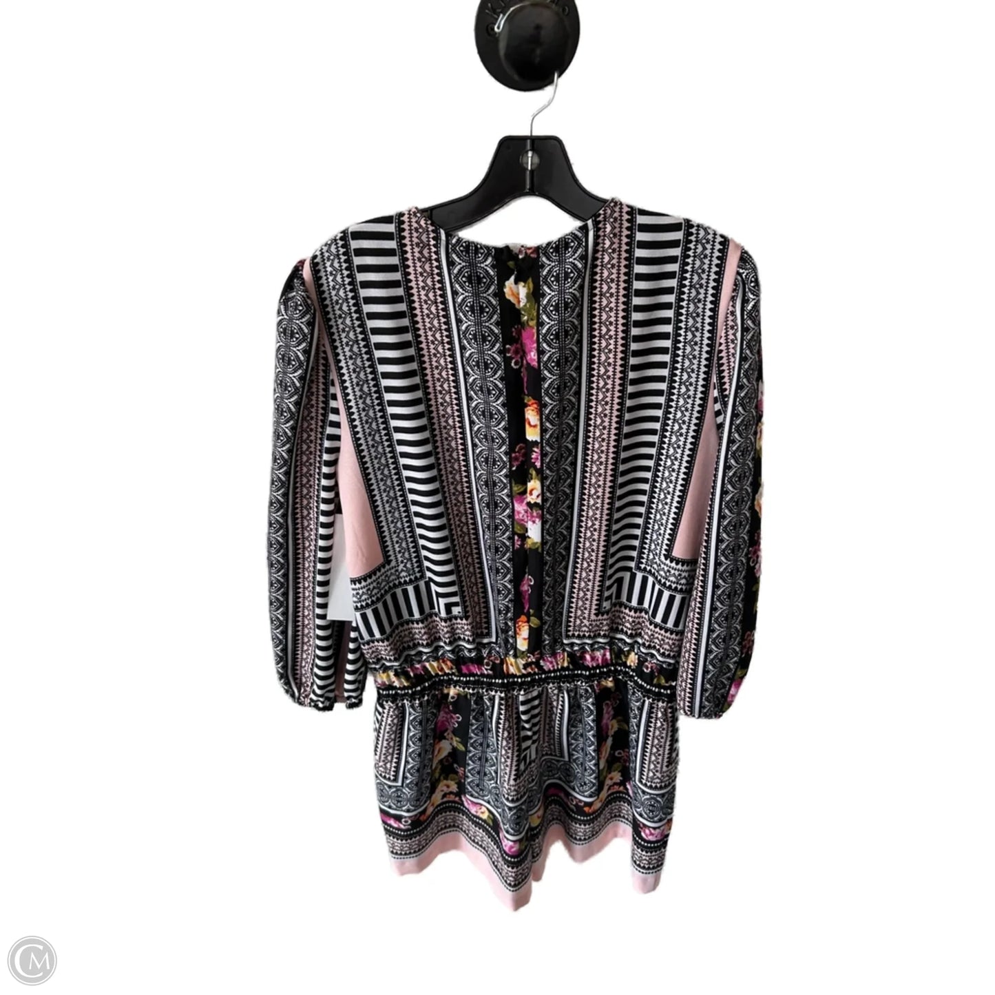 Romper By Bisou Bisou In Black & Pink, Size: L