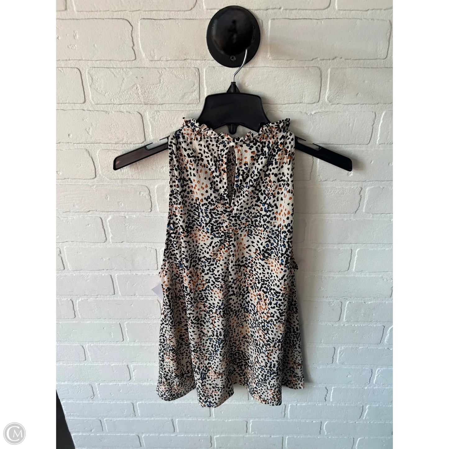 Top Sleeveless By Melloday In Black & Tan, Size: L