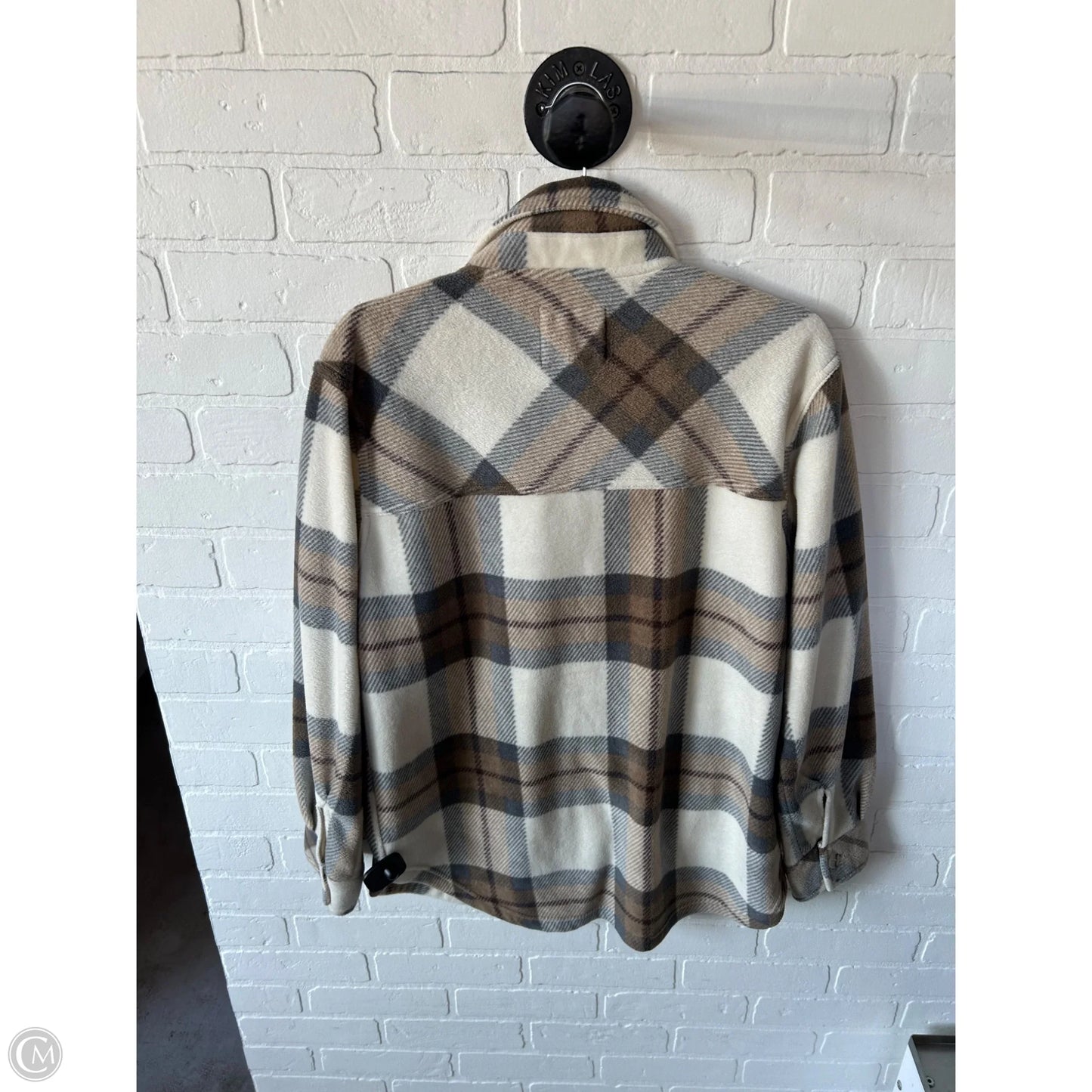 Jacket Shirt By Thread And Supply In Cream & Tan, Size: M