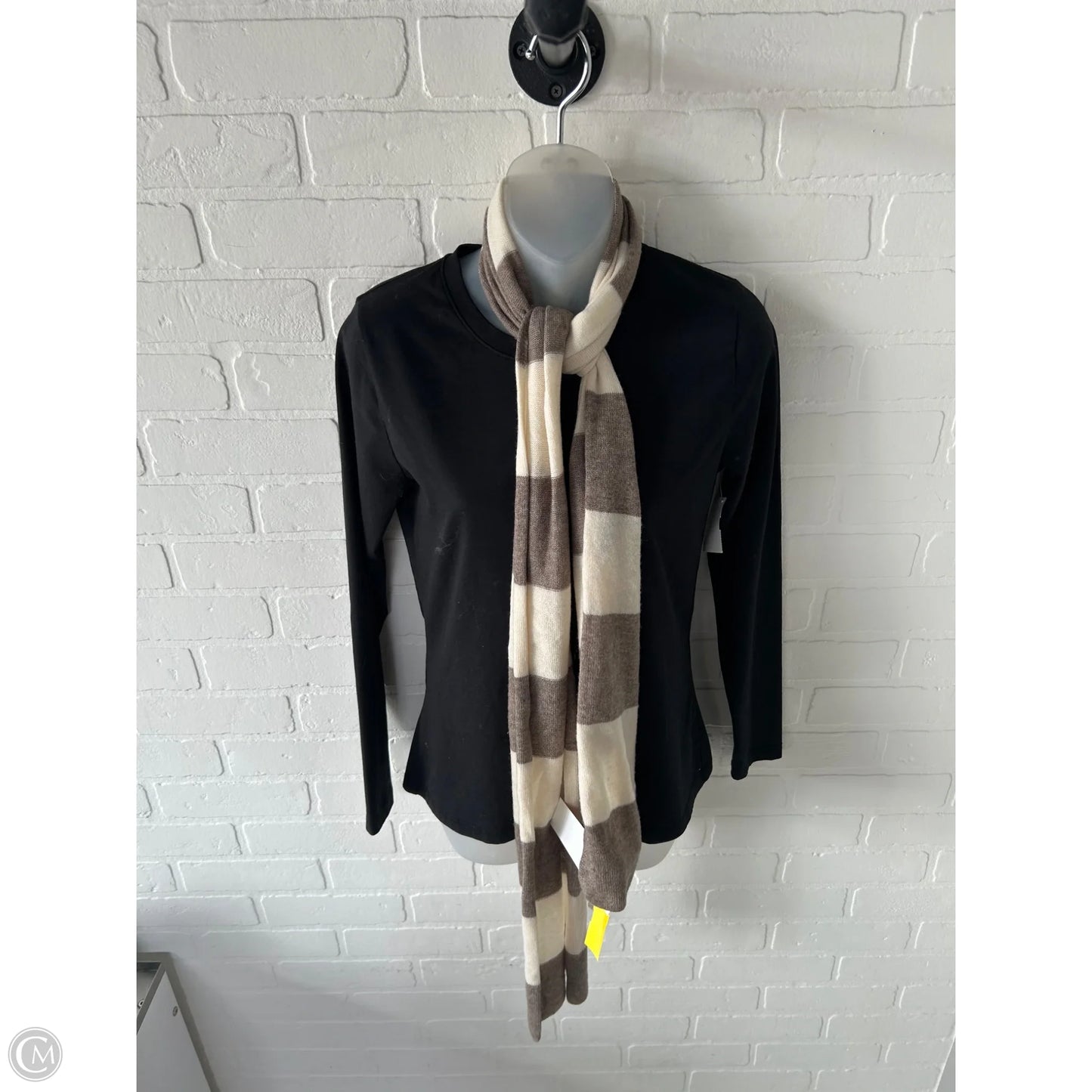 Scarf Winter By Clothes Mentor In Cream & Tan