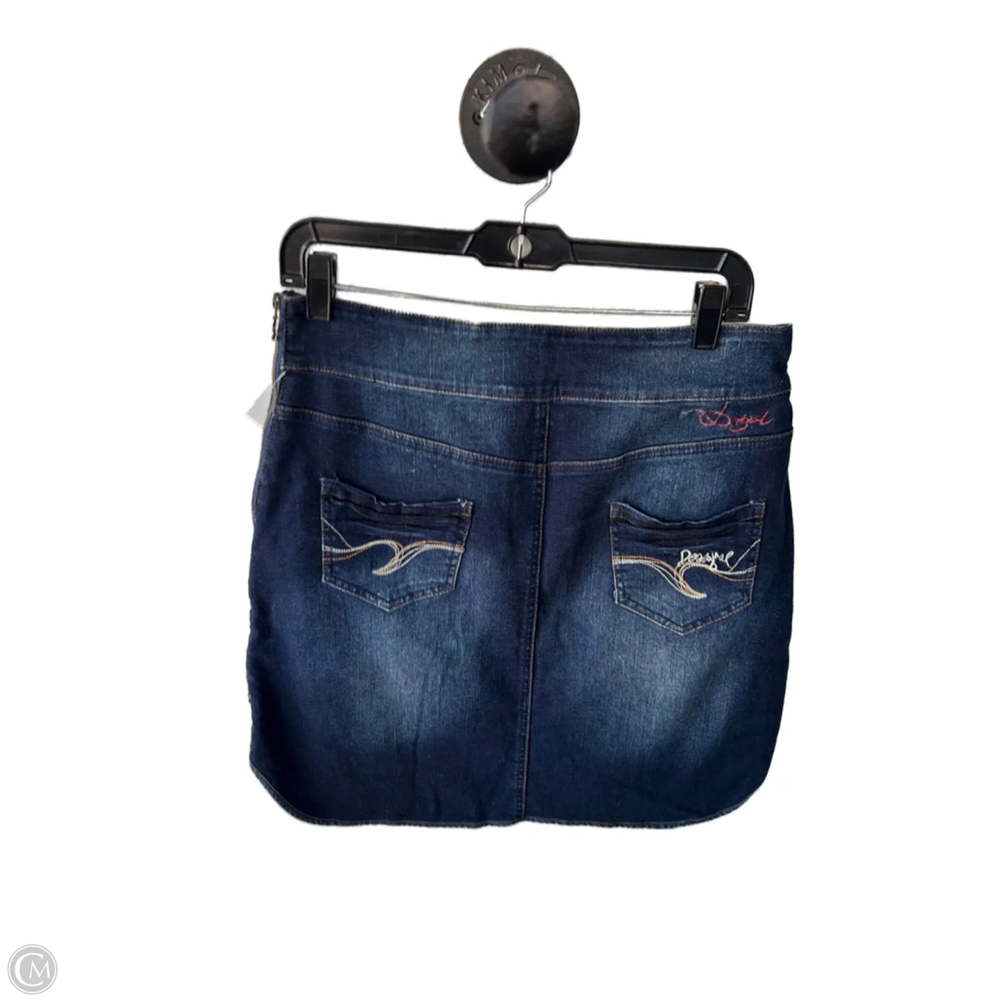 Skirt Mini & Short By Desigual In Blue Denim, Size: 12