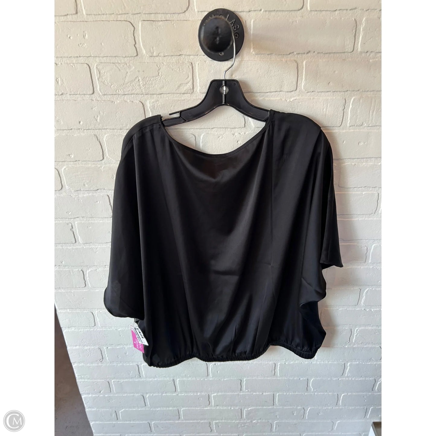Top Short Sleeve By Chicos In Black, Size: L