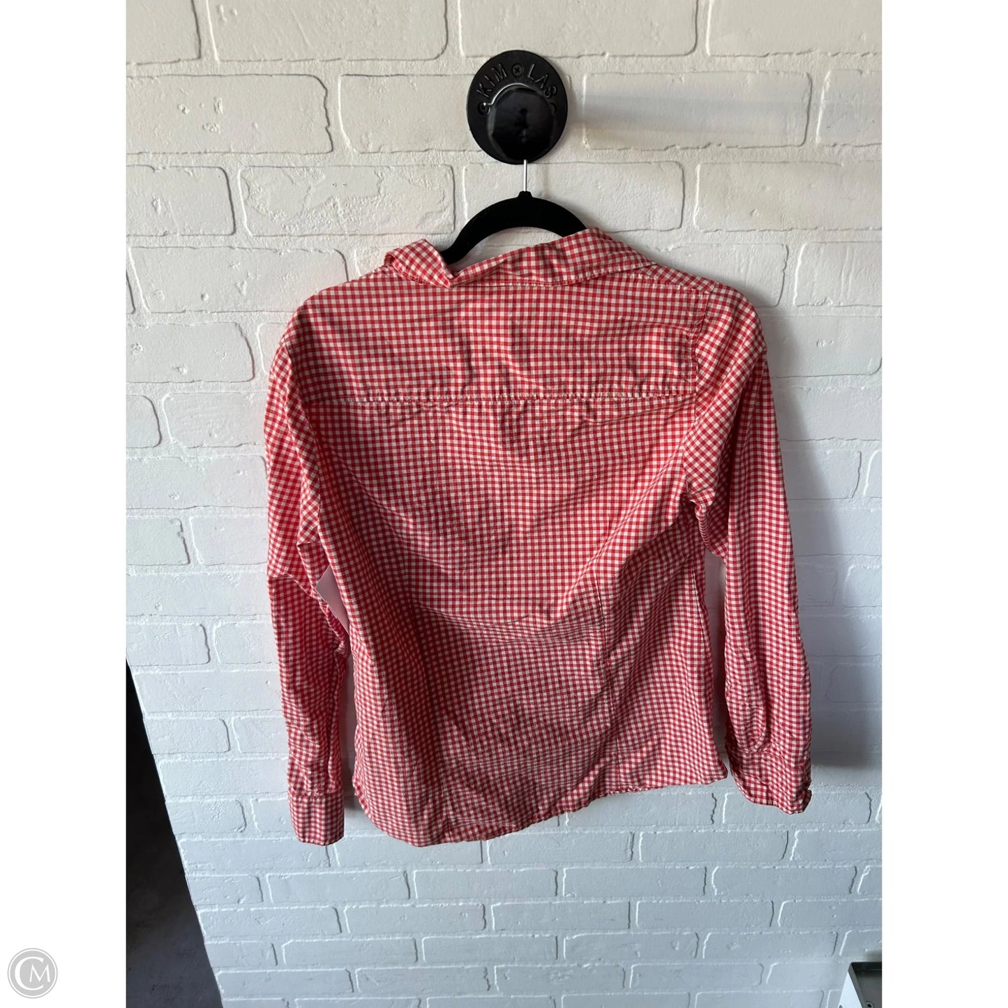Top Long Sleeve By J. Crew In Red & White, Size: M