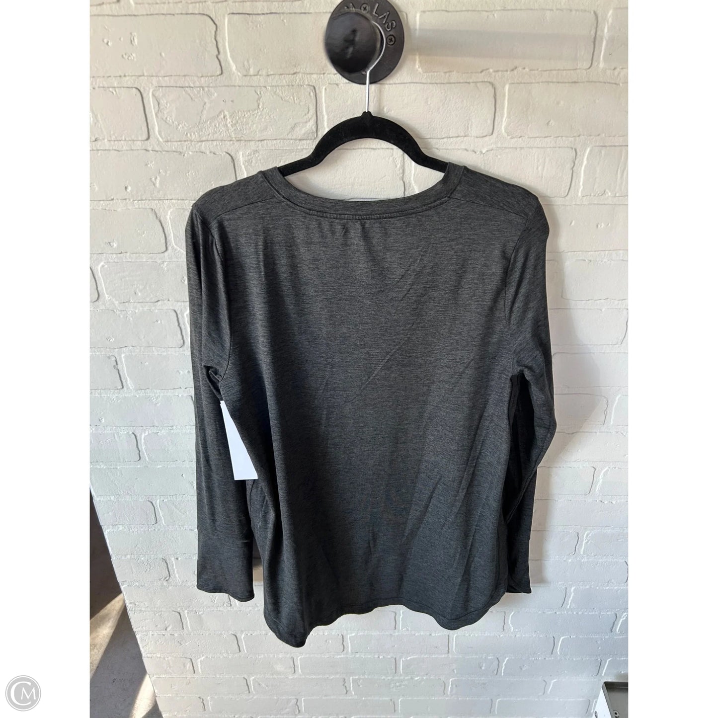 Athletic Top Long Sleeve Crewneck By Athleta In Grey, Size: L