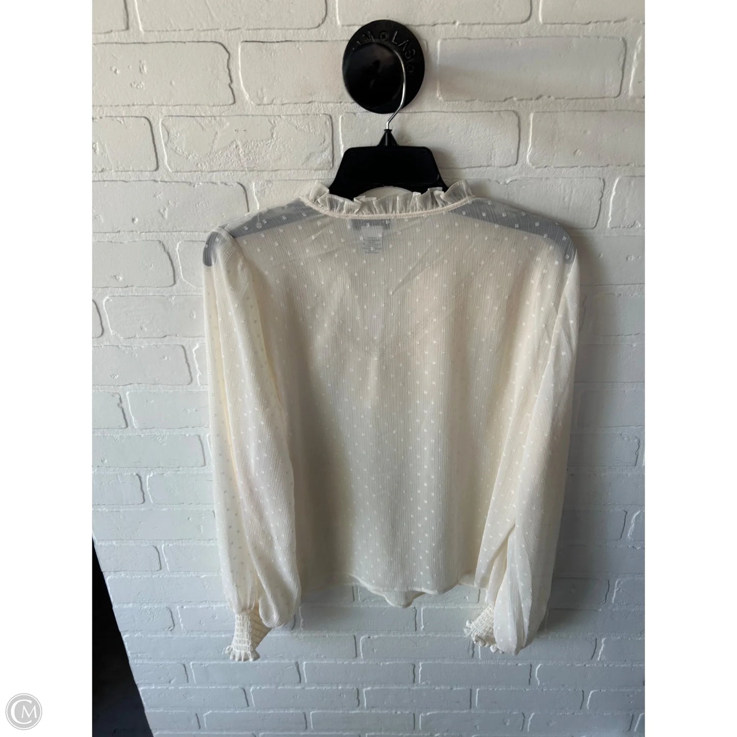 Top Long Sleeve By Rachel Zoe In Cream, Size: M