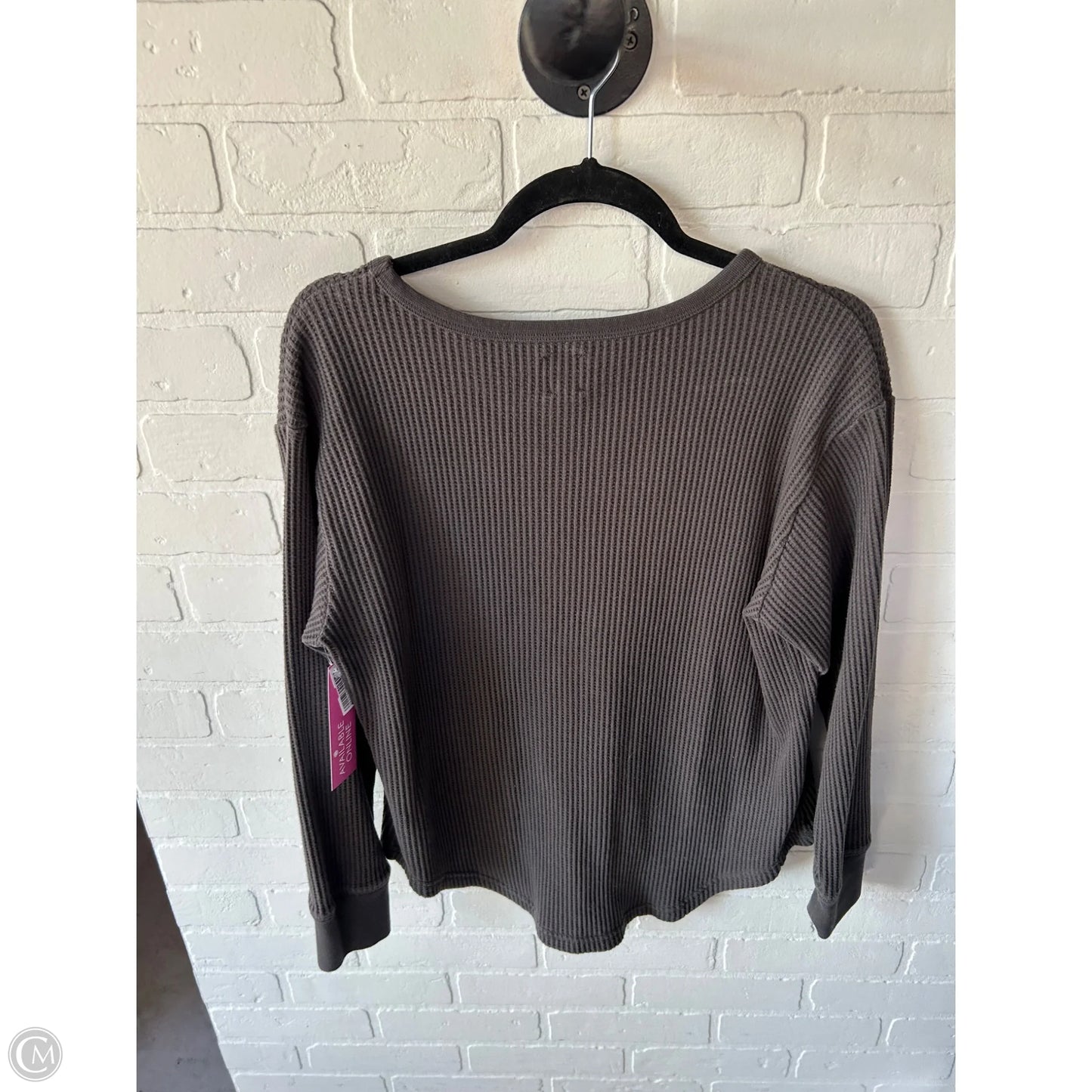 Top Long Sleeve Basic By Gap In Grey, Size: S