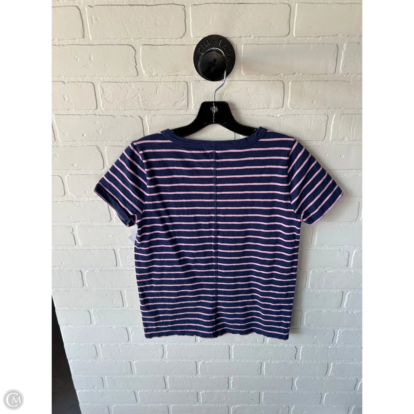 Top Short Sleeve Basic By J. Crew In Blue & Pink, Size: S