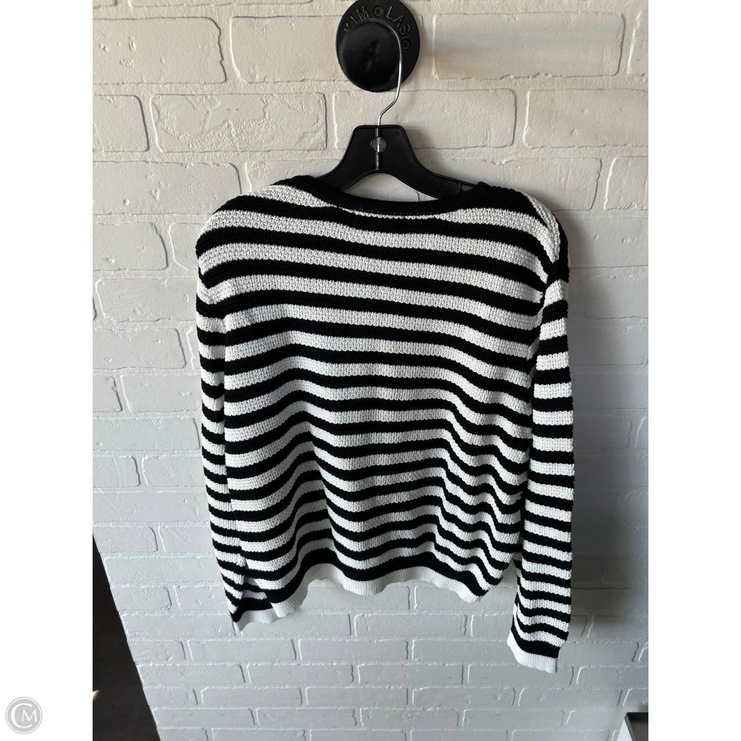 Sweater Cardigan By Lillusory In Black & White, Size: L