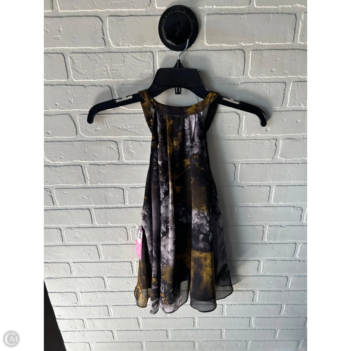 Top Sleeveless By Hunter Bell In Black & Grey, Size: S