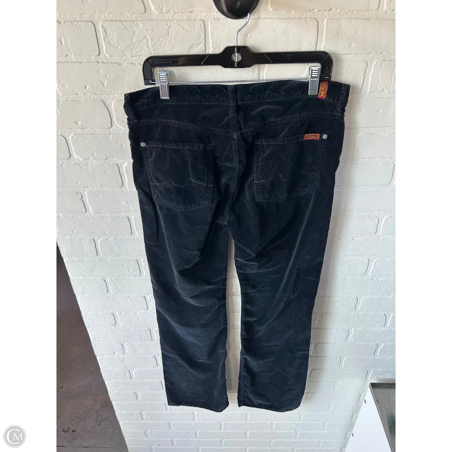 Pants Corduroy By 7 For All Mankind In Black, Size: 18