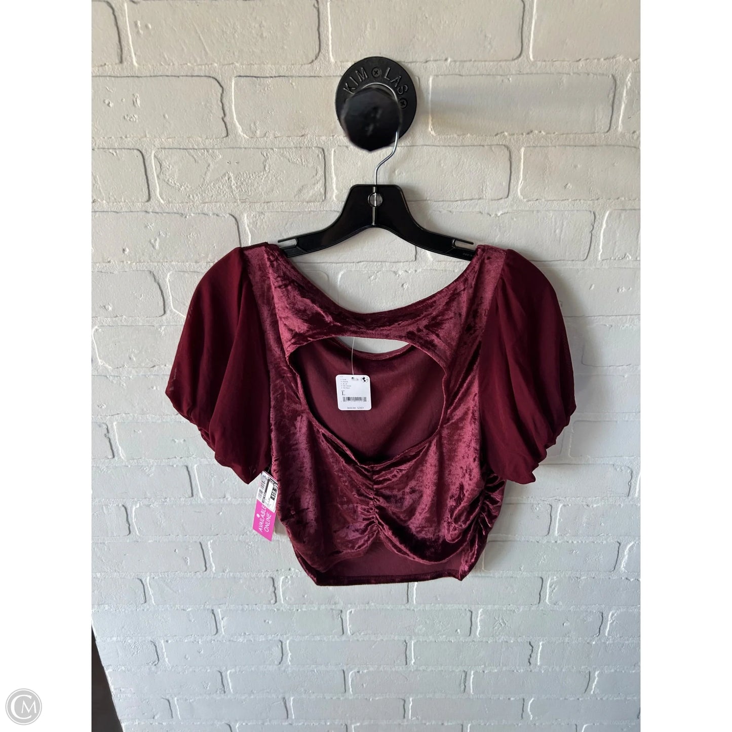 Top Short Sleeve By Free People In Red, Size: L