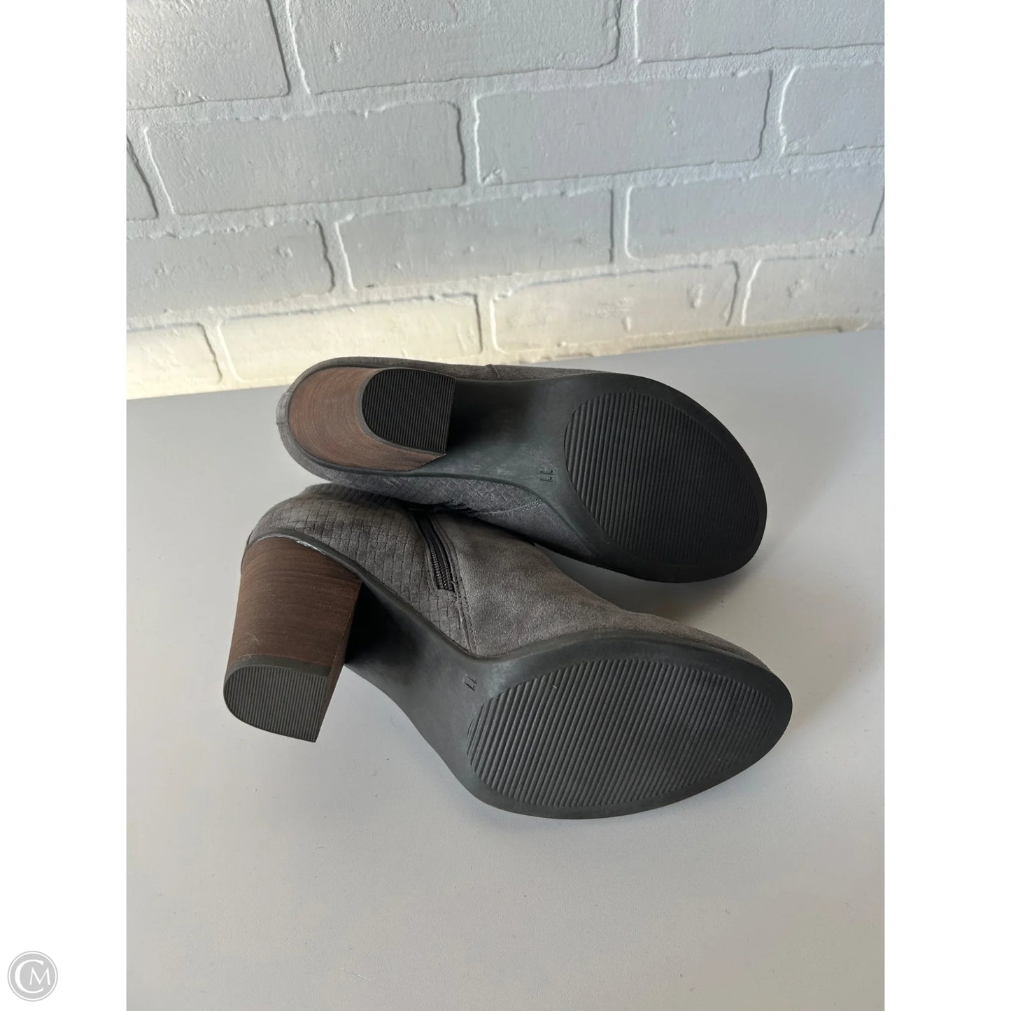 Boots Ankle Heels By Michael Shannon In Grey, Size: 11