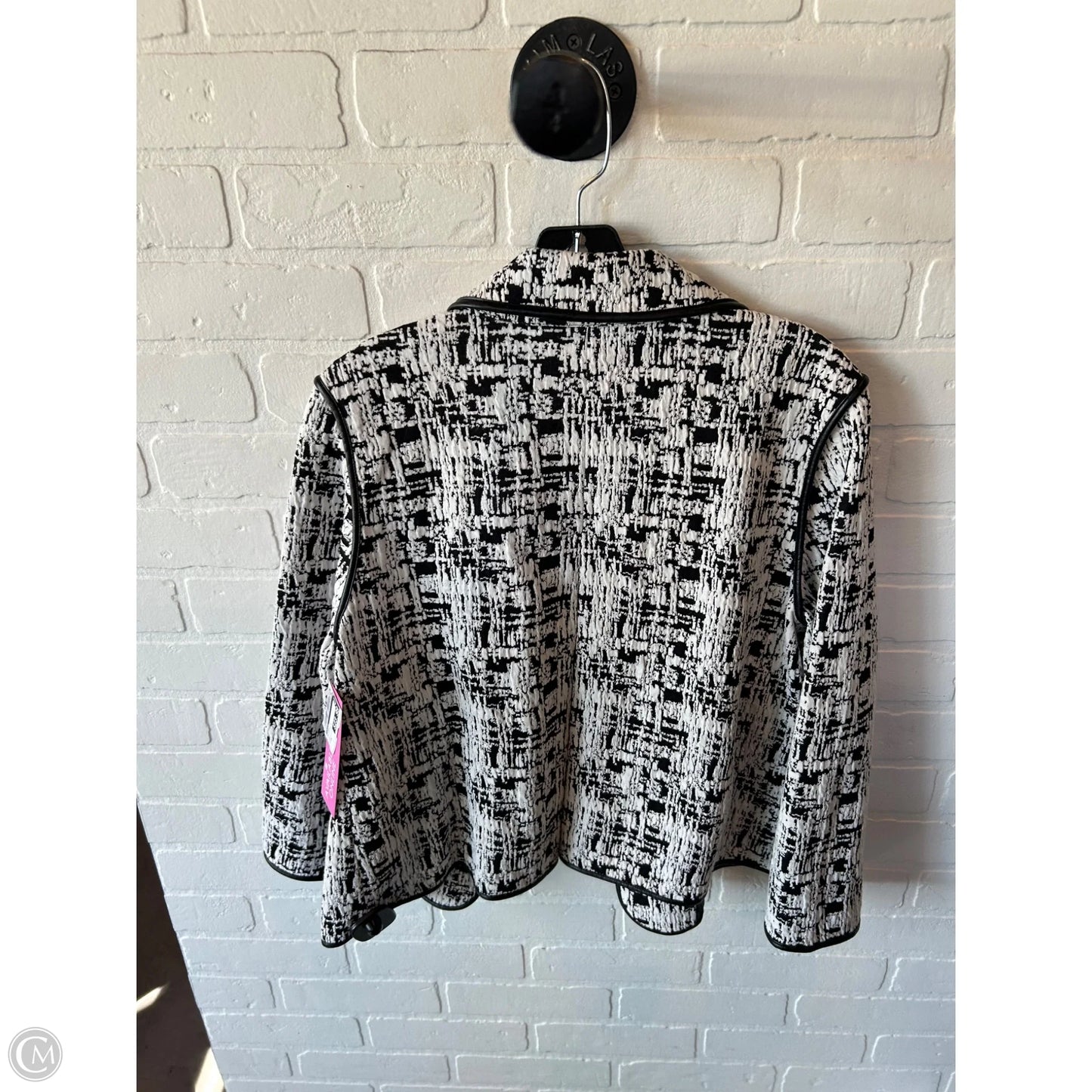 Blazer By Chicos In Black & White, Size: M