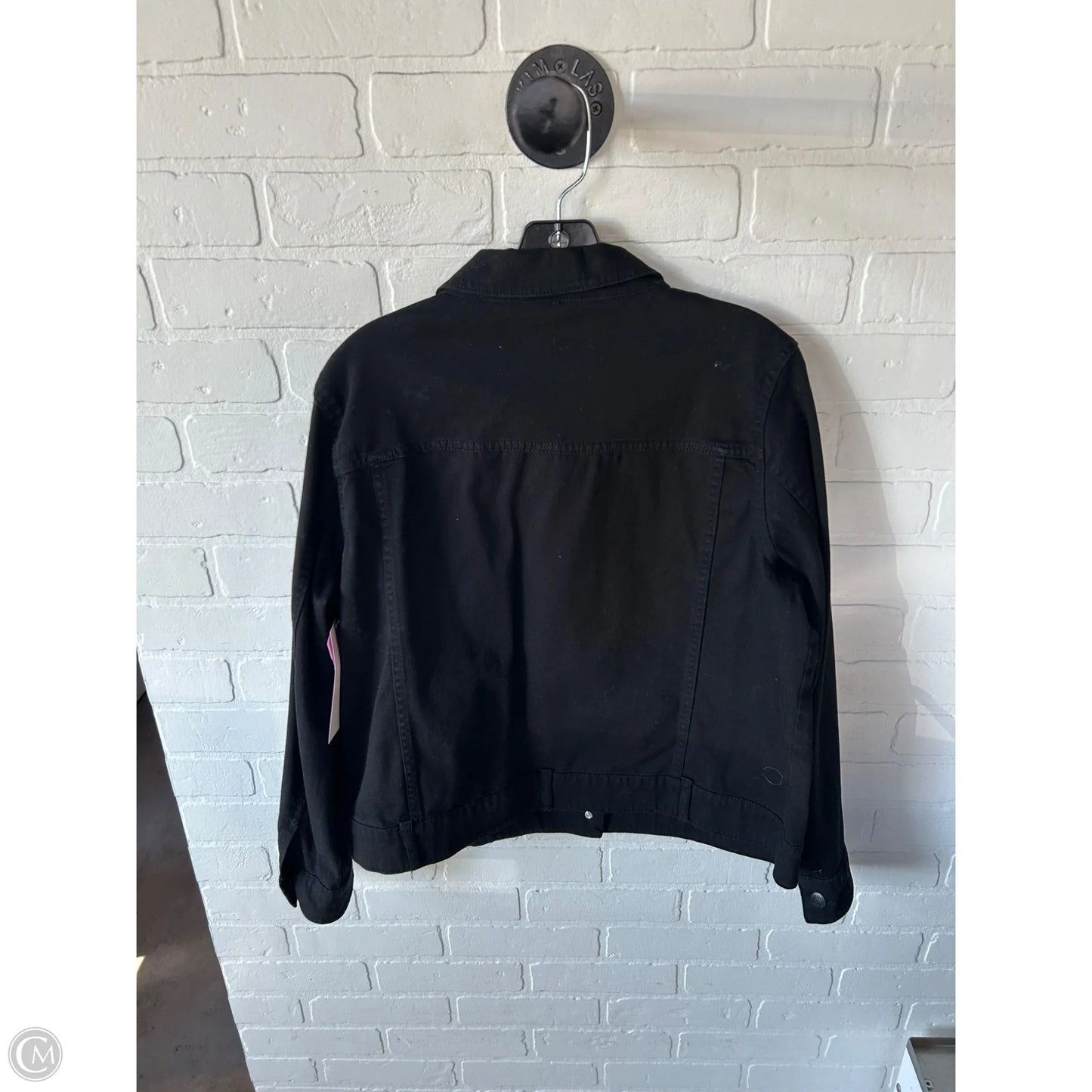 Jacket Denim By Woman Within In Black Denim, Size: L