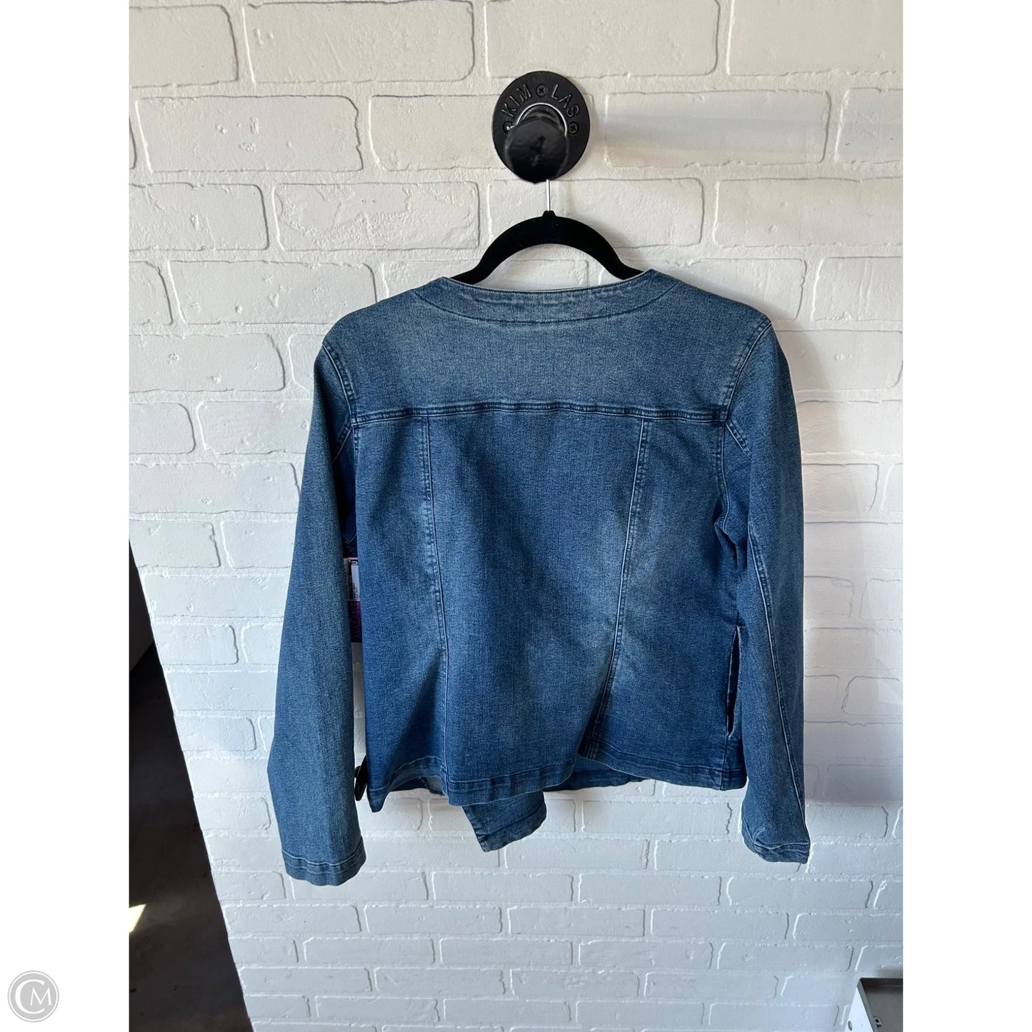 Jacket Denim By Clothes Mentor In Blue Denim, Size: L