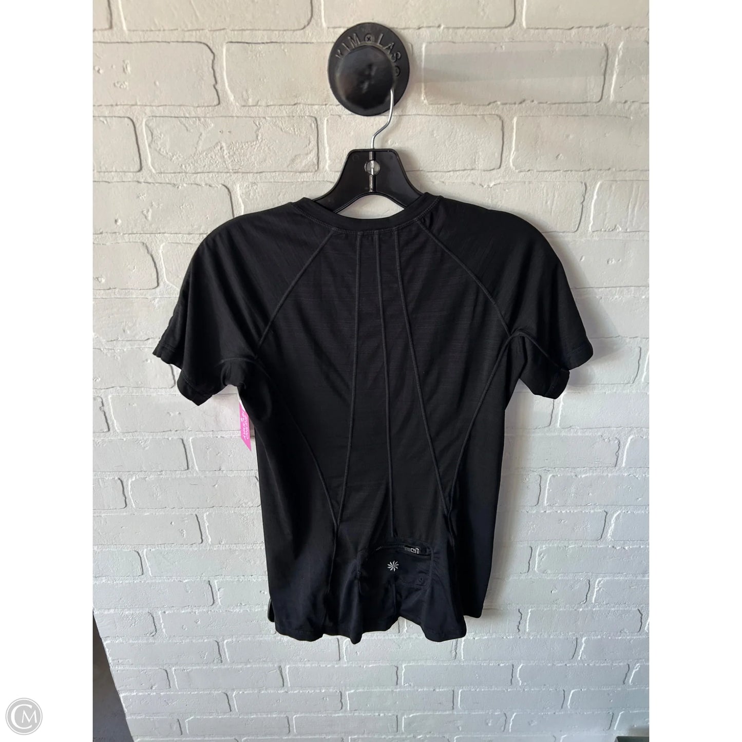 Athletic Top Short Sleeve By Athleta In Black, Size: S