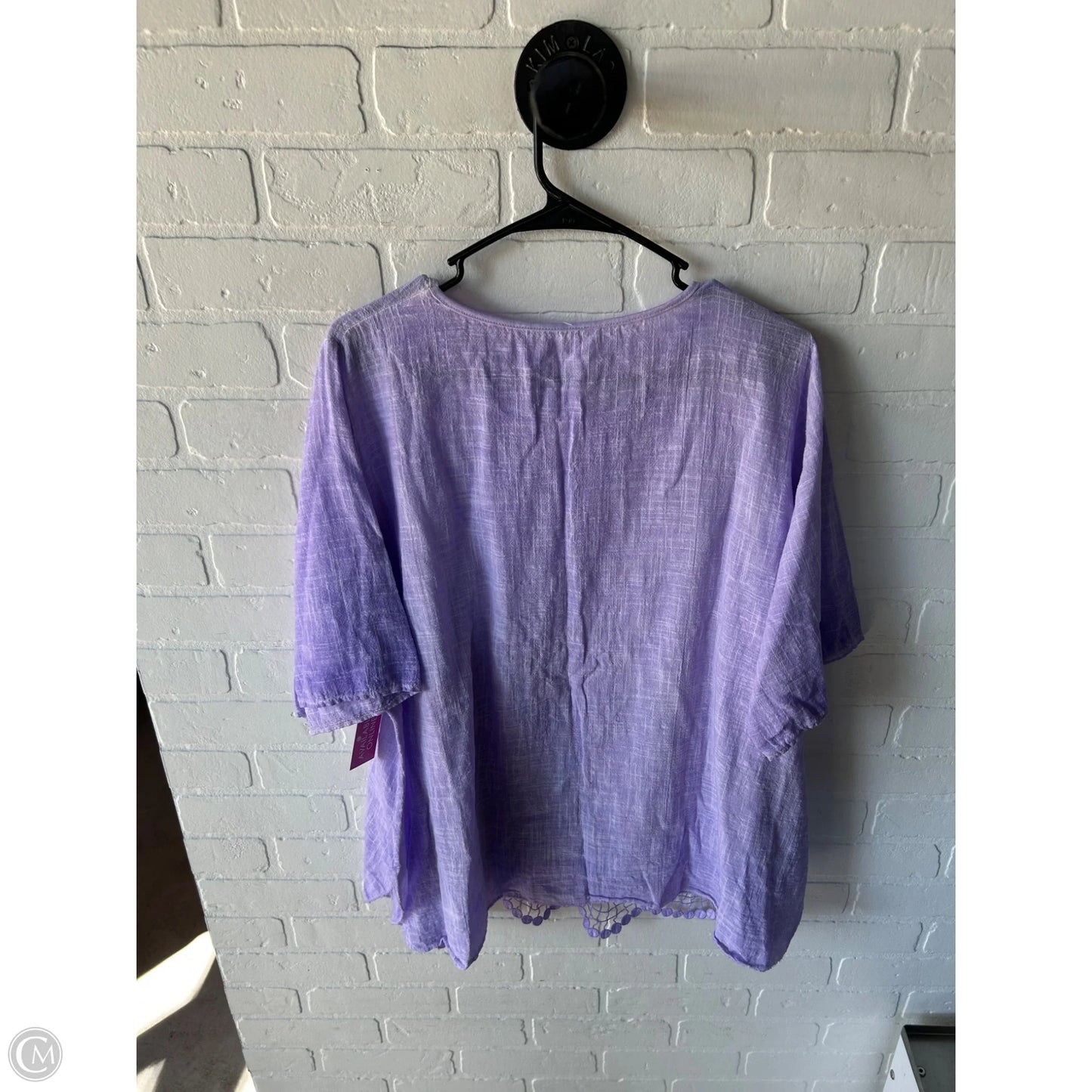 Top Short Sleeve By Clothes Mentor In Purple, Size: 3x
