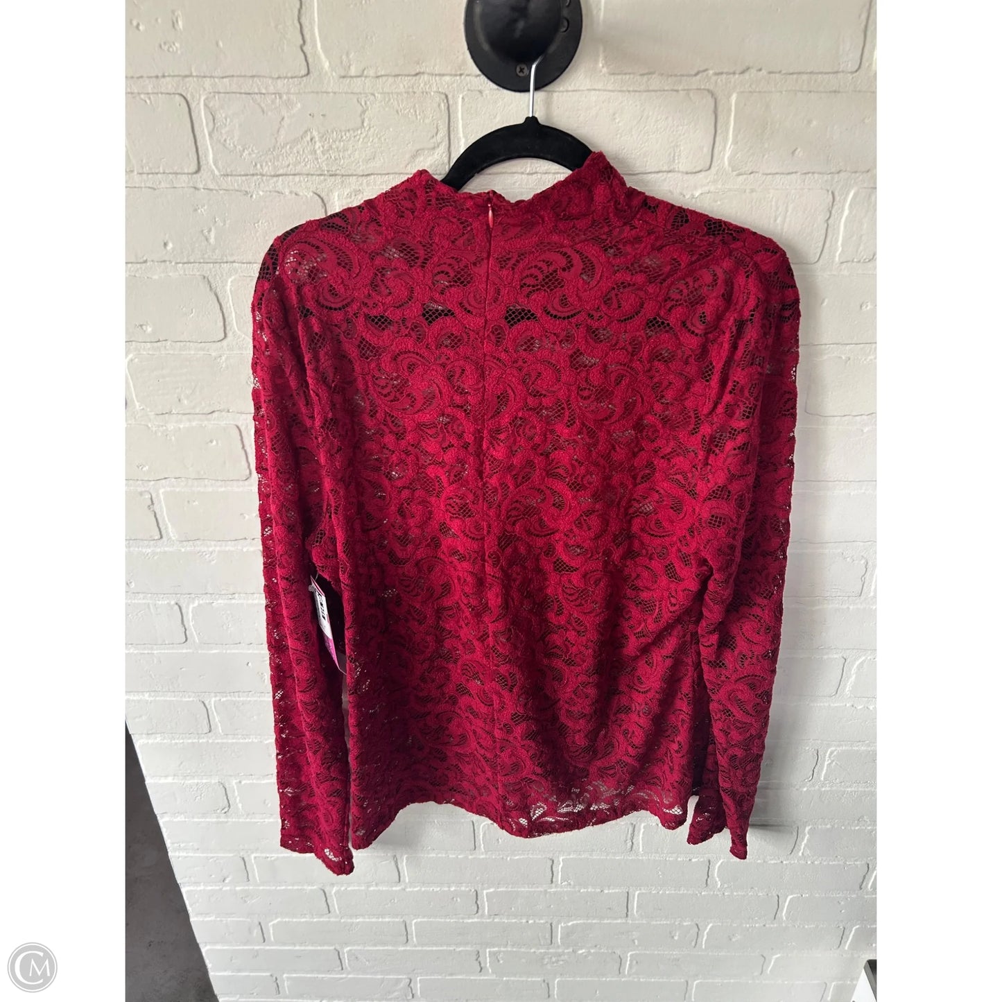 Top Long Sleeve By White House Black Market In Red, Size: Xl