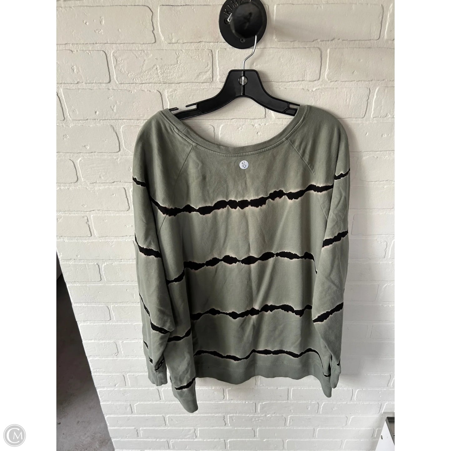 Athletic Sweatshirt Crewneck By Torrid In Black & Green, Size: 3x