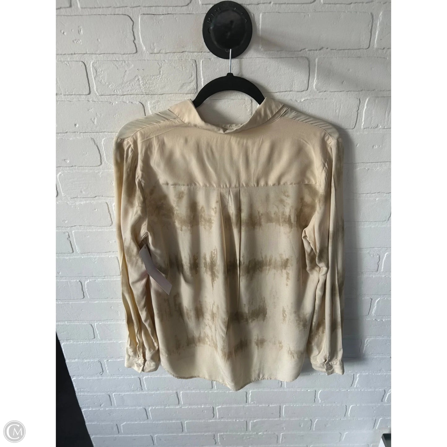 Top Long Sleeve By Mystree In Tan, Size: S