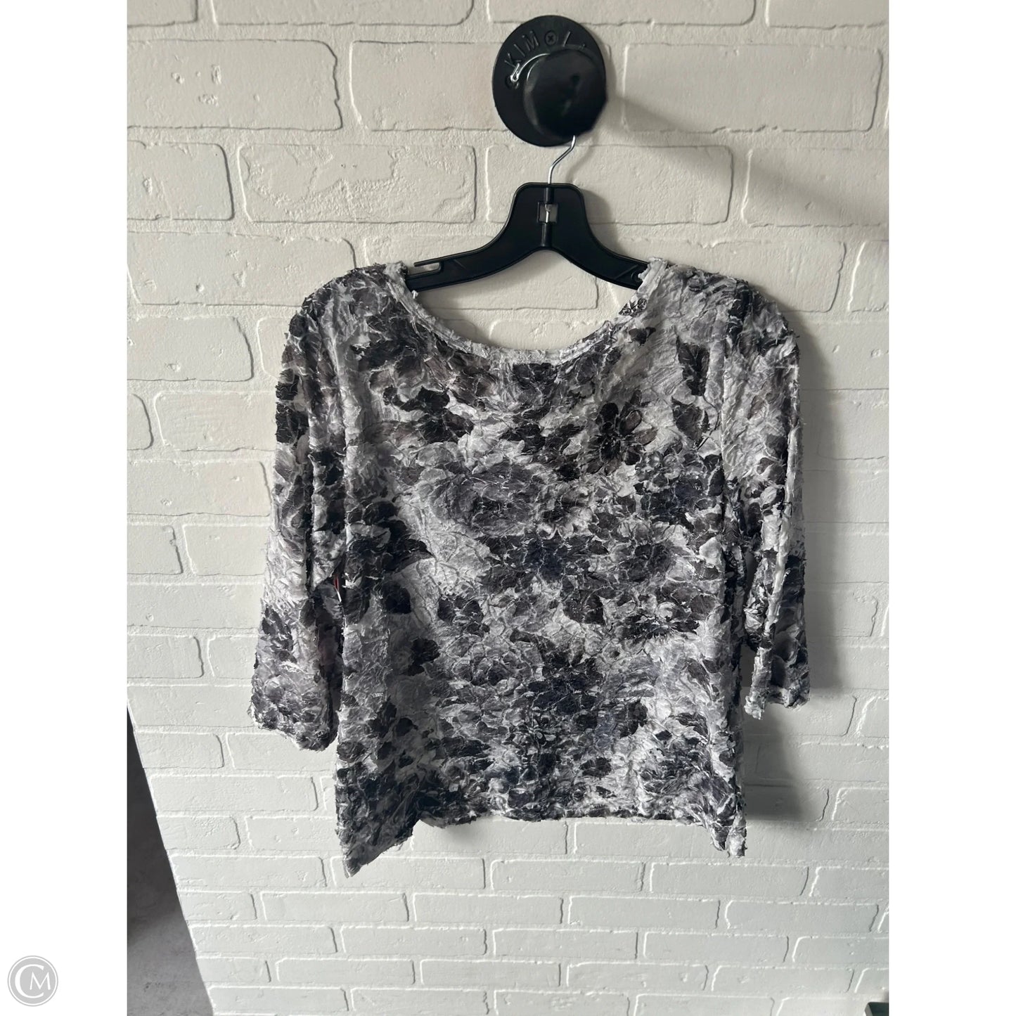 Top 3/4 Sleeve By Christopher And Banks In Brown & Grey, Size: M