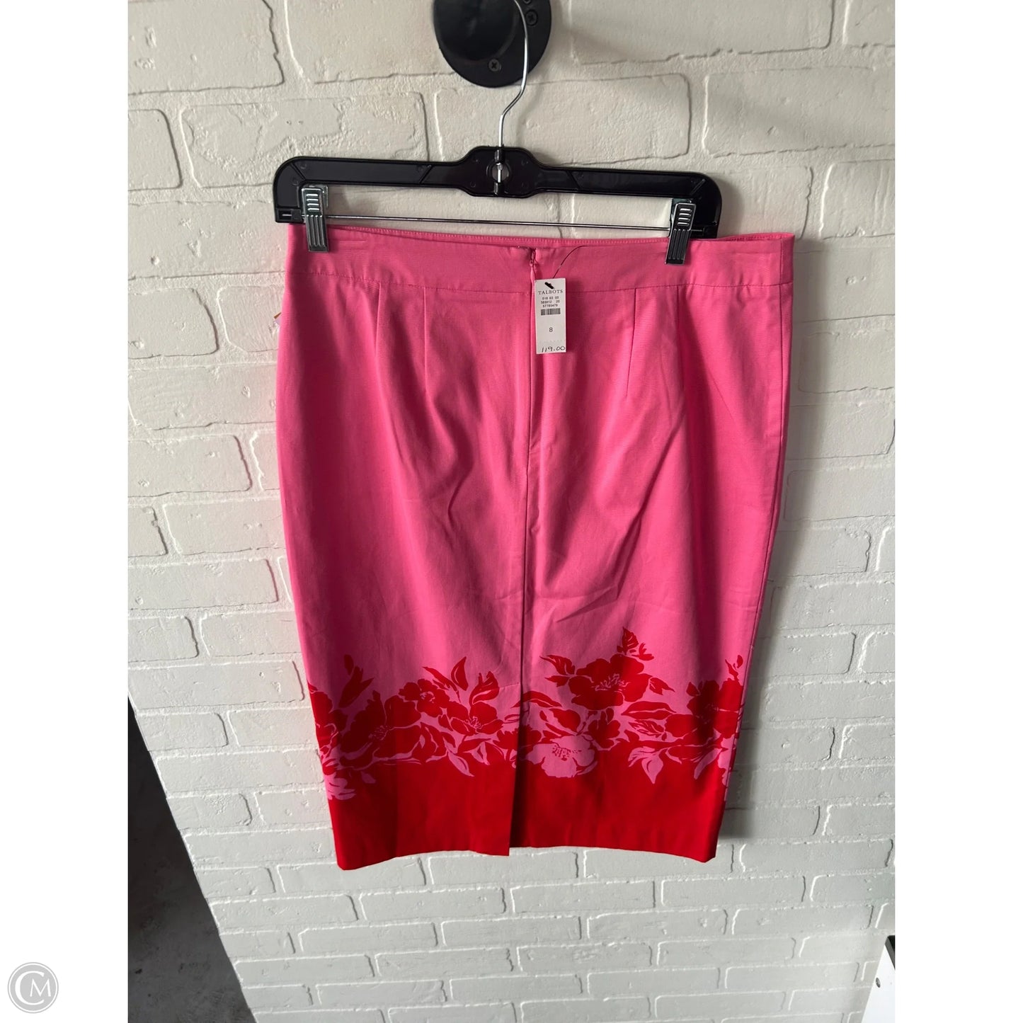 Skirt Midi By Talbots In Pink & Red, Size: 8